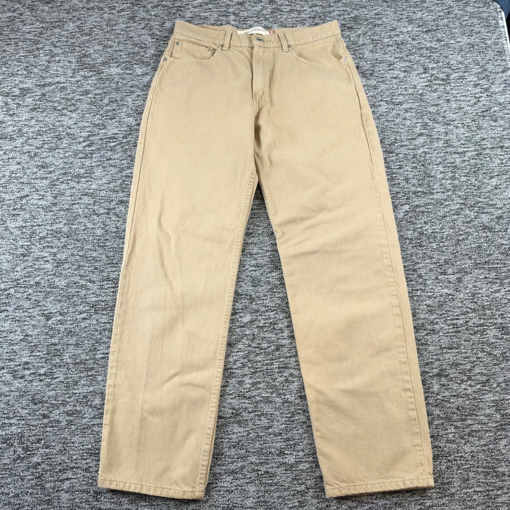 Vintage 2004 Levis 550 Jeans Mens 33x32 Khaki Tan Relaxed Fit Tapered Leg